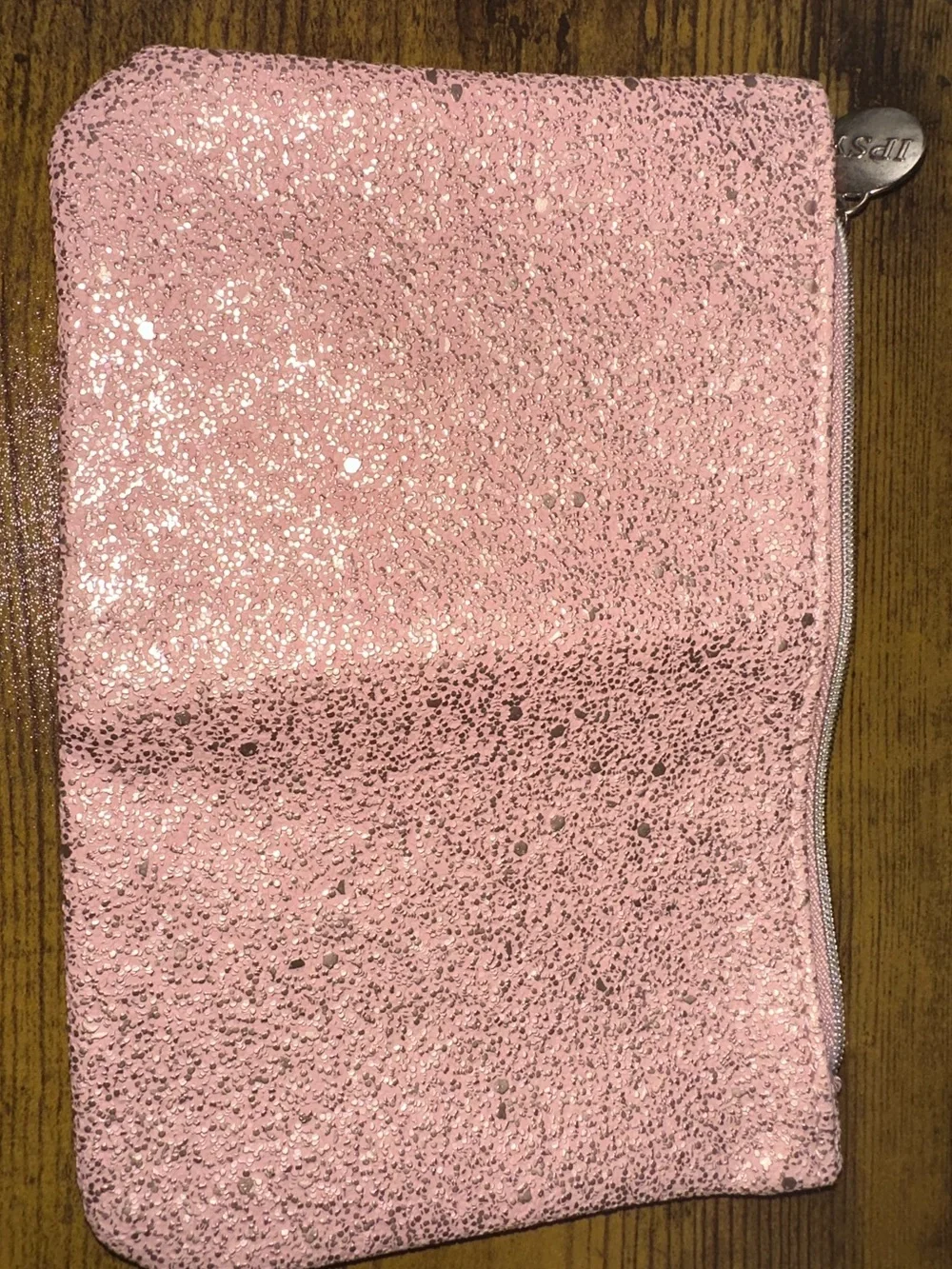 Pink Glitter Zip Pouch
